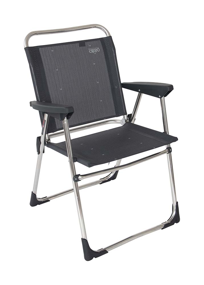 1148097 Een extra stevige en comfortabele stoel. Deze stoel is extra stabiel door het U-vormig frame en de stabilisatoren en de stoel is voorzien van comfortabele armleuningen. Ook veilig voor kinderen. Na gebruik is deze stoel eenvoudig en compact opvouwbaar.