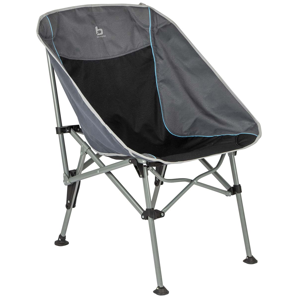 1204749 A very compact and luxury folding chair. This bucket seat is very compact to fold and transport in the included carrying bag. The chair has a steel frame with a luxurious 2-tone 600D polyester upholstery.