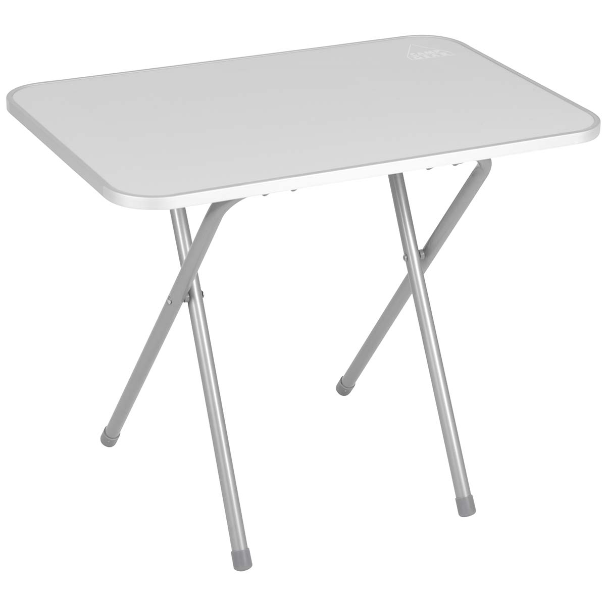 1405060 A folding table. This camping table has a steel frame and an MDF top. In addition, the table top is virtually water-resistant due to the sealed edges and the aluminium buffer edge. The table is simple to fold up.
