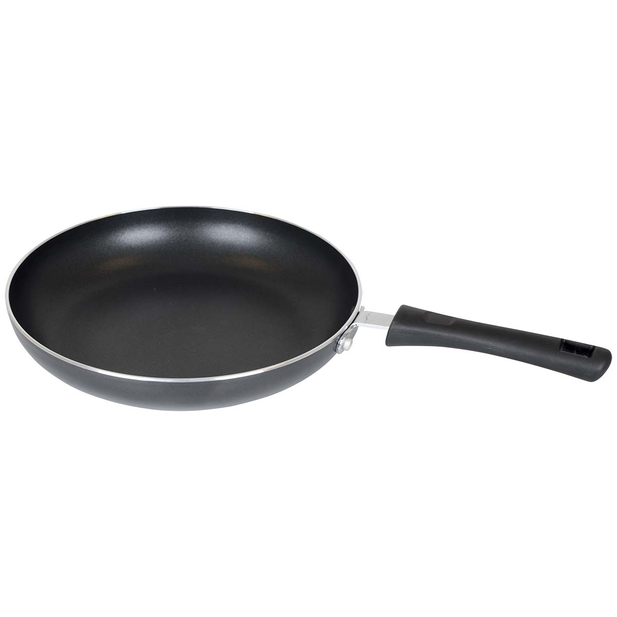2304370 An aluminium frying pan. Provided with a non-stick coating. Suitable for the following heat sources; gas, ceramic and electric. Thickness: 3.5 millimetres.