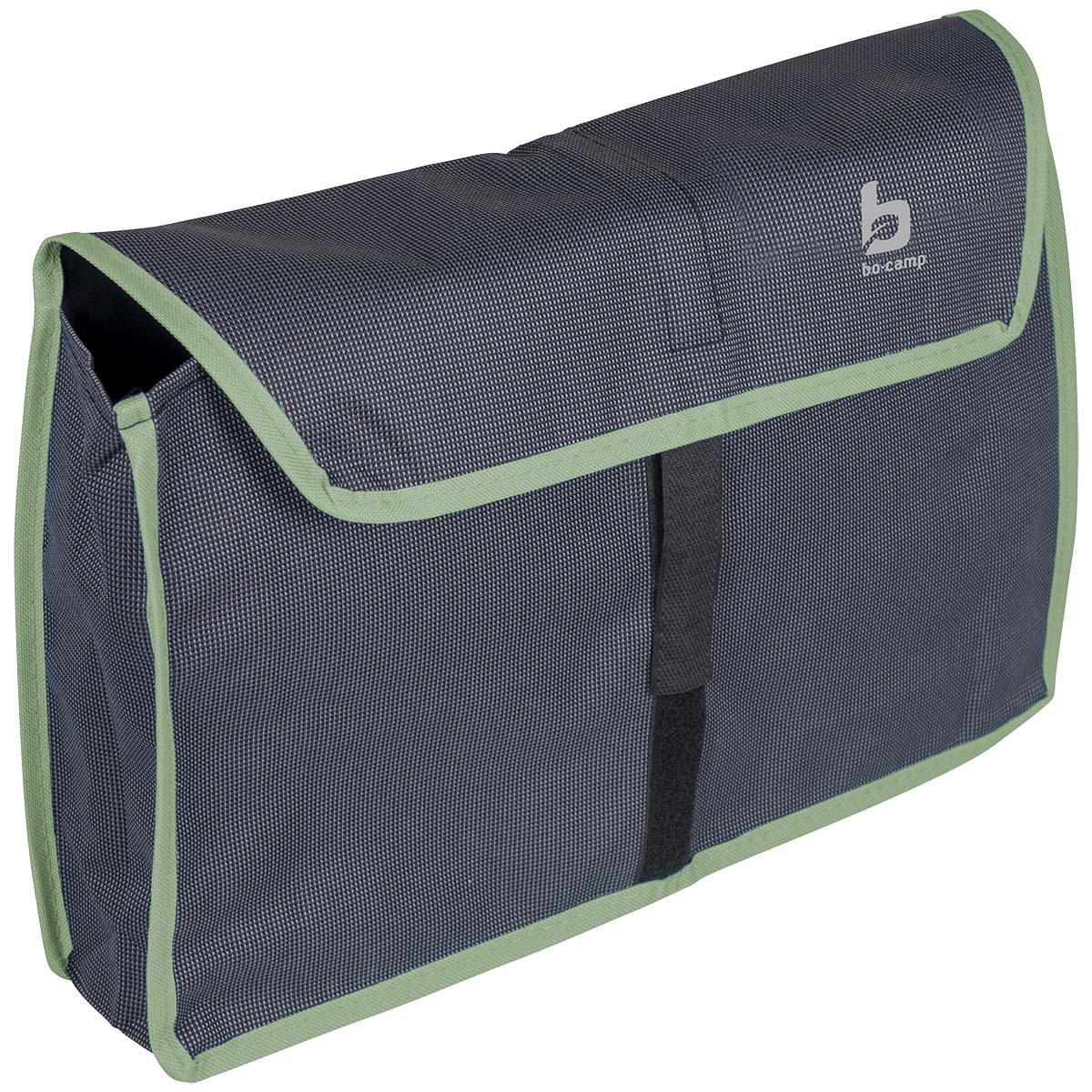 4114985 Peg bag with velcro closure. Material: Two-Tone 600D Oxford Polyester. Dimensions: length 9cm, width 40cm and height 25cm. Colour: anthracite