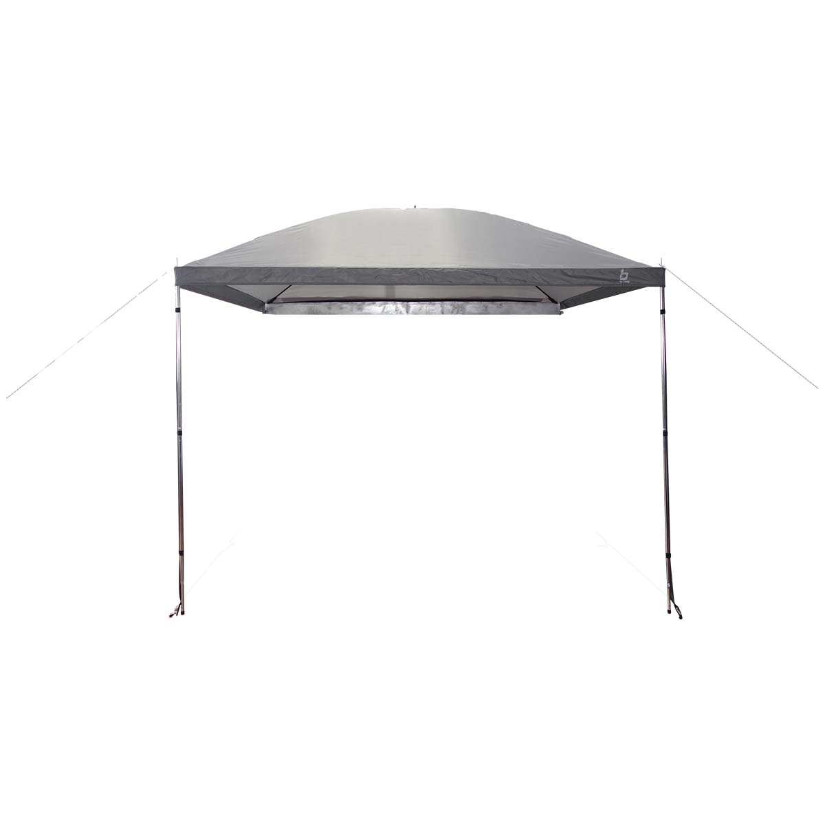 4471690 Deze Pop-Up luifel biedt een snelle en betrouwbare bescherming tegen de zon. Gemaakt van robuust 150D Ripstop polyester met UV-werende coating, is deze luifel zowel praktisch als duurzaam. Ook is deze vlamvertragend en waterdicht door de PU coating met een waterkolom van 2000 mm. Dankzij het gebruiksvriendelijke pop-up ontwerp zet je hem in een handomdraai d.m.v. de pees voor bevestiging in de caravanrail. Compact opvouwbaar en inclusief een handige draagtas, ideaal voor elke buitentrip.