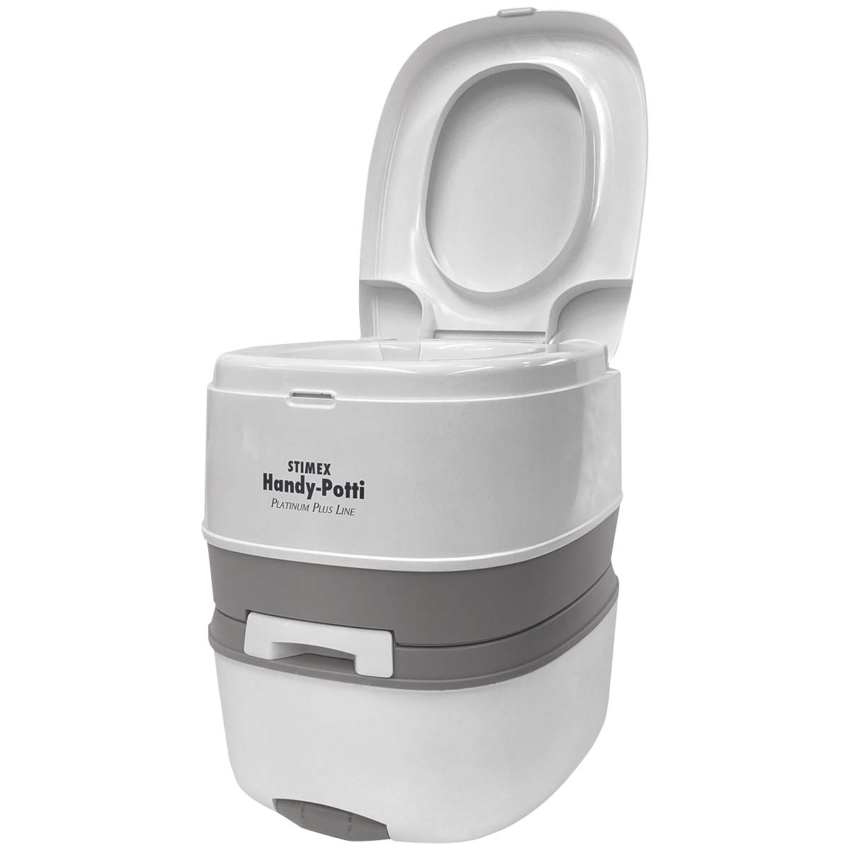 5506001 "Een uniek kenmerk is het gebruiksgemak van de STIMEX® HANDY POTTI. Bij de ontwikkeling van dit draagbare toilet toilet is bij het spuitgieten de hoogste aandacht besteed aan comfort en kwaliteit. Hieruit ontstonden productkenmerken die de Handy Potti's onderscheiden van vele andere verkrijgbare chemische toiletten."