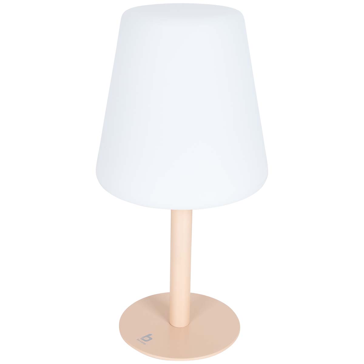 5818625 An atmospheric and colorful rechargeable table lamp from the pastel collection. Gives a pleasant light by the warm white LED lighting. Equipped with 3 light modes (25%/50%/100%), a plastic housing and pink steel base. The built-in Li-ion battery can be charged with an included USB cable. Ideal for on a table or cabinet.