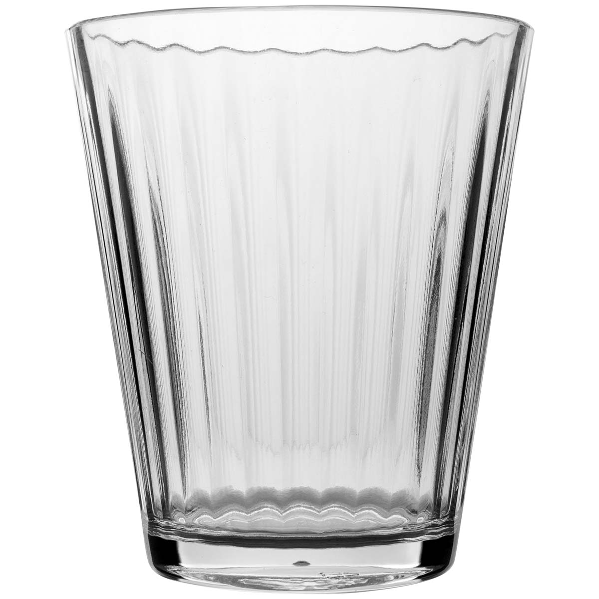 6101422 Een modern limonadeglas met speels motief. Het glas is gemaakt van 100% polycarbonaat. Daarnaast is deze kraswerend, van lichtgewicht en vaatwasmachinebestendig.