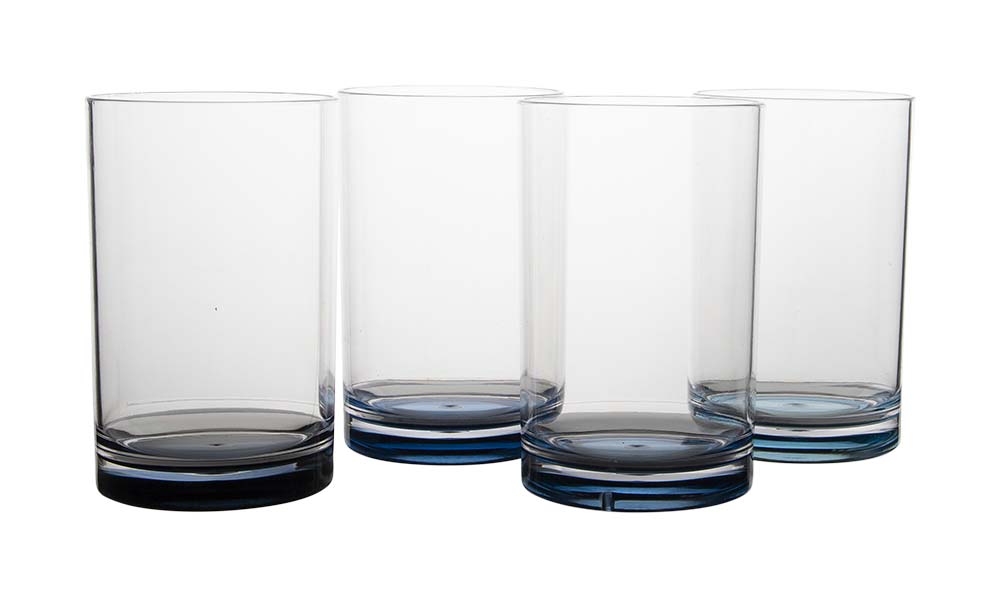 6910181 Een stijlvol waterglas in verschillende blauwe kleuren uit de Colour line collectie. Vrijwel onbreekbaar door hoogwaardig SAN materiaal. Bestaat uit een set van 4 stuks. Zeer gemakkelijk te reinigen en langdurig te gebruiken, wat het glas erg duurzaam maakt. Daarnaast is het waterglas erg lichtgewicht en krasbestendig. Inhoud: 320 ml.