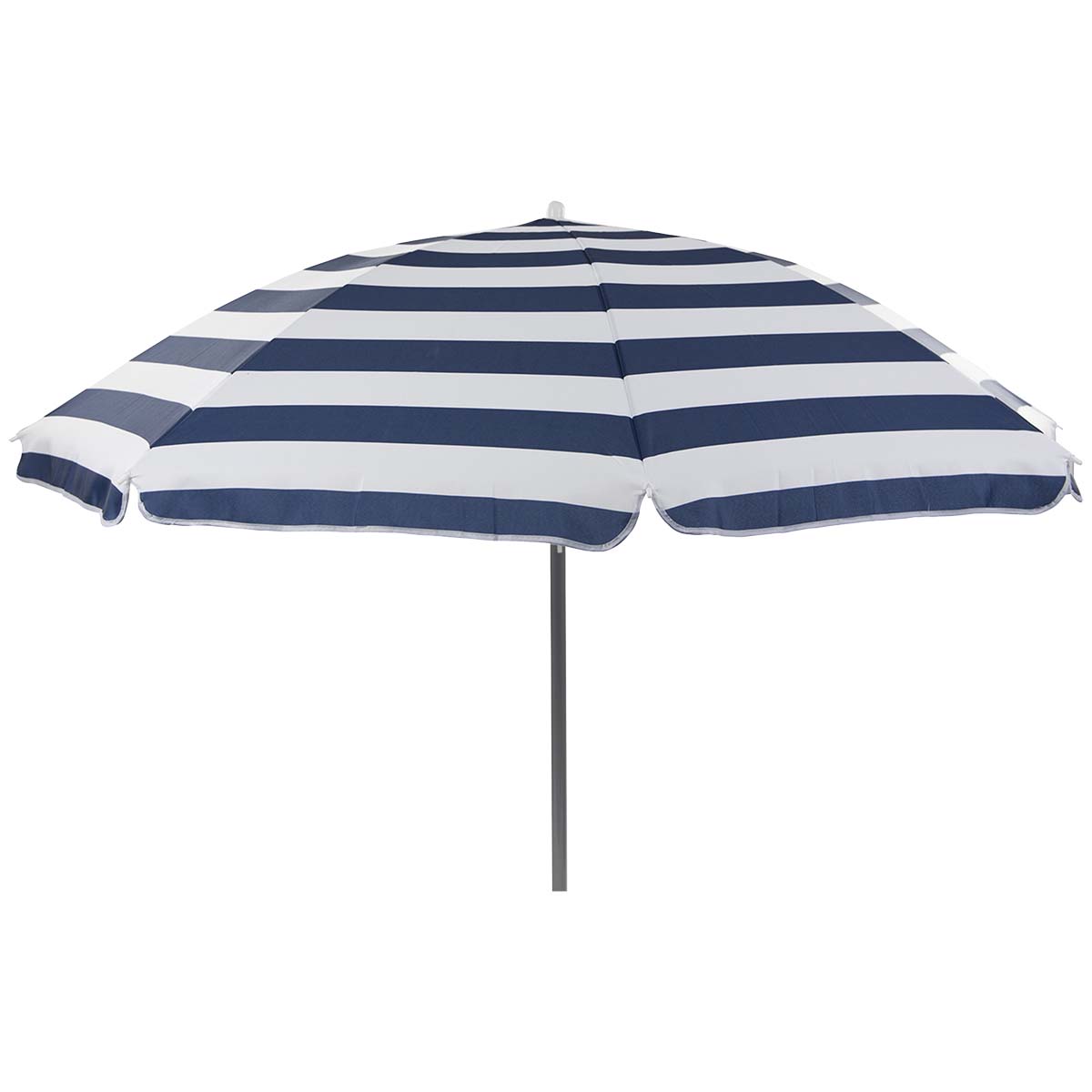 7267263 Een mooie parasol met stalen frame. Biedt bescherming tegen schadelijke zonnestraling, beschikt over een UV werende binnenkant (UPF50). De steel van de parasol heeft een diameter van 25 millimeter.