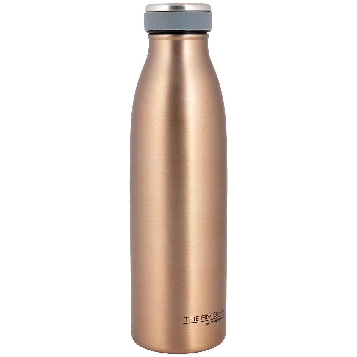 7398120 Absolutely leak-proof, even with carbonation. Rubber twist cap for easy, slip-free opening. The slim bottle design fits in any bag. High-quality stainless steel housing: unbreakable and flavor-neutral.